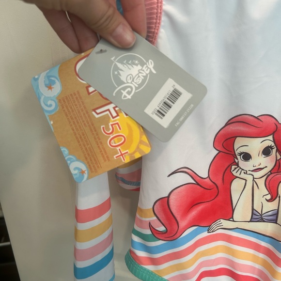NWT Disney The Little Mermaid one piece with rash guard - Picture 4 of 5
